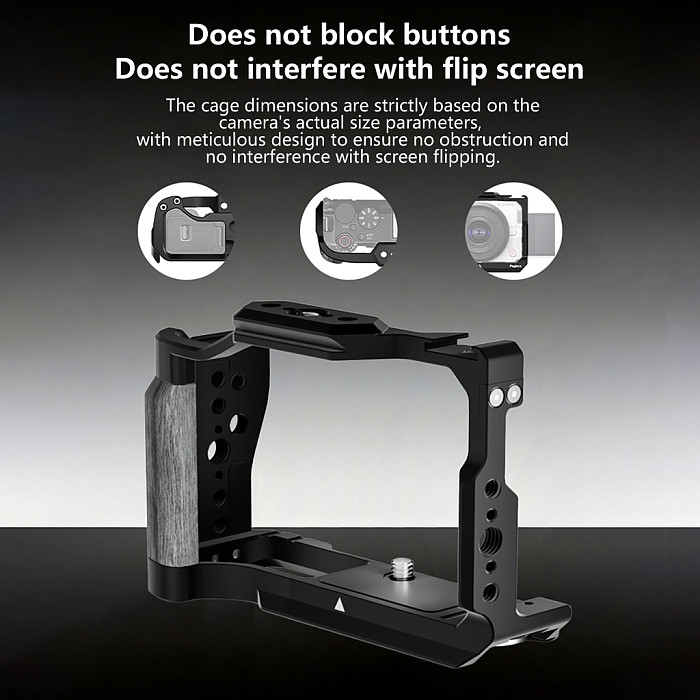 Aluminum Alloy Camera Cage  For Canon R50V Camera For Photography, Live Streaming Expansion