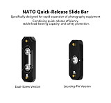 Suitable for Sony For Canon camera cage universal NATO quick installation slider universal sliding groove handle quick installation rail slider