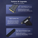 PCI-E X4 4.0 High-Speed Graphics Card Extension Cable Full speed DMA Connection Cable  PCIe interface Gen4 sound card network card 64Gbps