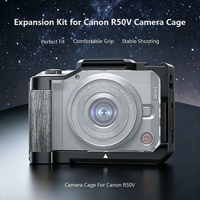 Aluminum Alloy Camera Cage  For Canon R50V Camera For Photography, Live Streaming Expansion