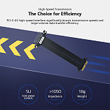 PCI-E X4 4.0 High-Speed Graphics Card Extension Cable Full speed DMA Connection Cable  PCIe interface Gen4 sound card network card 64Gbps