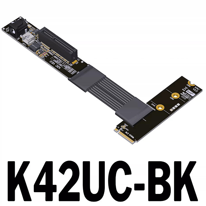 ADT-Link K42UC-BK M.2 NVMe to PCIe x4 Extender, PCIe 5.0 DMA Transfer Cable