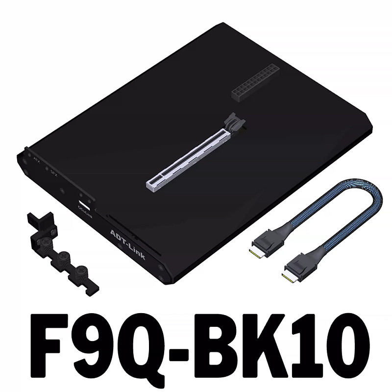 (ADT-Link) F9Q F9B OCuLink External GPU Dock, PCIe 4.0 64Gbps Aluminum Graphics Enclosure