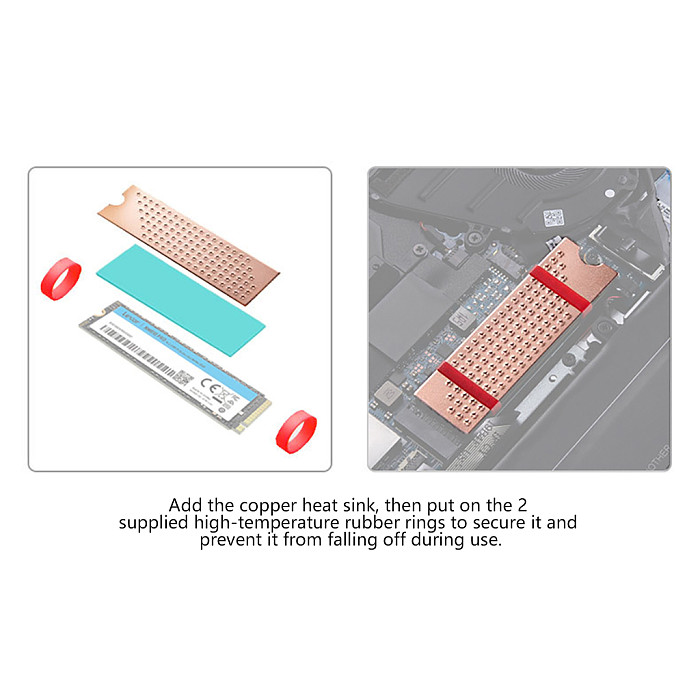 FinalCool Ice Copper Pro M.2 2280 NVMe SSD Heatsink Pure Copper Cooler