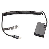 Type-C PD Dummy Battery LP-E17/E18 for Canon RP R8 R10 R50 200D Spring Cable