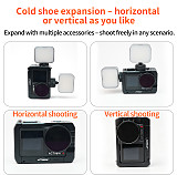 XT-XINTE Aluminum Alloy Camera Cage- Horizontal& Vertical Rechargeable Protective Frame Compatible with DJI Osmo Action 5/4/3