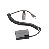 Type-C PD Dummy Battery LP-E17/E18 for Canon RP R8 R10 R50 200D Spring Cable