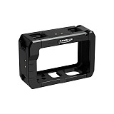 XT-XINTE Aluminum Alloy Camera Cage- Horizontal& Vertical Rechargeable Protective Frame Compatible with DJI Osmo Action 5/4/3