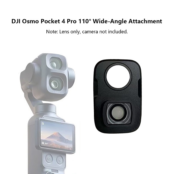 Wide Angle Lens for DJI Osmo Pocket 4Pro, 110° Ultra-Wide Lens Accessory