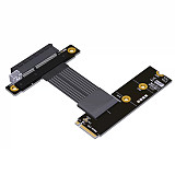 (ADT-Link) PCIe 5.0 M.2 NVMe To PCIe x4 Extension Cable, High-Speed Lossless Soft Riser Cable