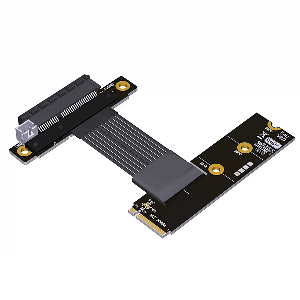 (ADT-Link) PCIe 5.0 M.2 NVMe To PCIe x4 Extension Cable, High-Speed Lossless Soft Riser Cable
