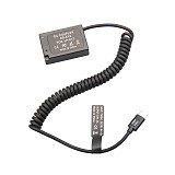Type-C PD Dummy Battery LP-E17/E18 for Canon RP R8 R10 R50 200D Spring Cable