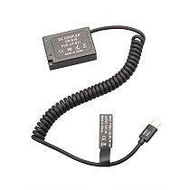 Type-C PD Dummy Battery LP-E17/E18 for Canon RP R8 R10 R50 200D Spring Cable
