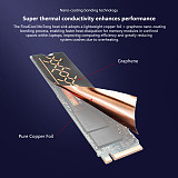 2PCS FinalCool M.2 2280 NVMe SSD Graphene Copper Foil Heatsink Thermal Pad For Laptops