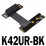 (ADT-Link) PCIe 5.0 M.2 NVMe To PCIe x4 Extension Cable, High-Speed Lossless Soft Riser Cable
