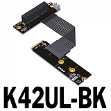 (ADT-Link) PCIe 5.0 M.2 NVMe To PCIe x4 Extension Cable, High-Speed Lossless Soft Riser Cable