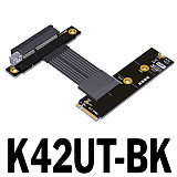 (ADT-Link) PCIe 5.0 M.2 NVMe To PCIe x4 Extension Cable, High-Speed Lossless Soft Riser Cable