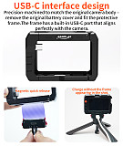XT-XINTE Aluminum Alloy Camera Cage- Horizontal& Vertical Rechargeable Protective Frame Compatible with DJI Osmo Action 5/4/3