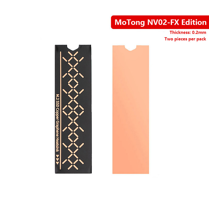 2PCS FinalCool M.2 2280 NVMe SSD Graphene Copper Foil Heatsink Thermal Pad For Laptops