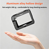 XT-XINTE Aluminum Alloy Camera Cage- Horizontal& Vertical Rechargeable Protective Frame Compatible with DJI Osmo Action 5/4/3