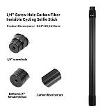 XT-XINTE 1/4 Screw Carbon Fiber Invisible Selfie Stick Extendable Pole For DJI Osmo 360/Insta360 X5/GoPro 13/12/11 Action Cameras
