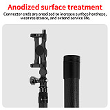XT-XINTE Carbon Fiber Selfie Stick 5-Section Adjustable Pole with Phone Clamp for power banks for IPhone 12 series/13 series for Huawei P50/VIVO X80/Xiaomi 12S series for Samsung S22 series and other mobile phones