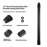 XT-XINTE 1/4 Screw Carbon Fiber Invisible Selfie Stick Extendable Pole For DJI Osmo 360/Insta360 X5/GoPro 13/12/11 Action Cameras