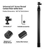 XT-XINTE 1/4 Screw Carbon Fiber Invisible Selfie Stick Extendable Pole For DJI Osmo 360/Insta360 X5/GoPro 13/12/11 Action Cameras