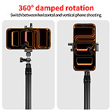 XT-XINTE Carbon Fiber Selfie Stick 5-Section Adjustable Pole with Phone Clamp for power banks for IPhone 12 series/13 series for Huawei P50/VIVO X80/Xiaomi 12S series for Samsung S22 series and other mobile phones