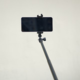 XT-XINTE Carbon Fiber Selfie Stick 5-Section Adjustable Pole with Phone Clamp for power banks for IPhone 12 series/13 series for Huawei P50/VIVO X80/Xiaomi 12S series for Samsung S22 series and other mobile phones