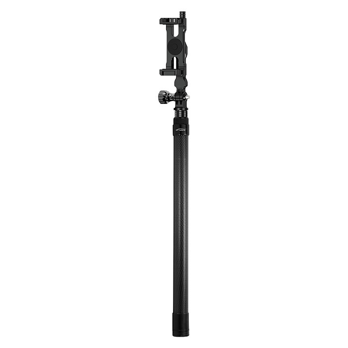 XT-XINTE Carbon Fiber Selfie Stick 5-Section Adjustable Pole with Phone Clamp for power banks for IPhone 12 series/13 series for Huawei P50/VIVO X80/Xiaomi 12S series for Samsung S22 series and other mobile phones