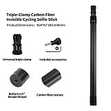 XT-XINTE 1/4 Screw Carbon Fiber Invisible Selfie Stick Extendable Pole For DJI Osmo 360/Insta360 X5/GoPro 13/12/11 Action Cameras