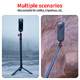 XT-XINTE 1/4 Screw Carbon Fiber Invisible Selfie Stick Extendable Pole For DJI Osmo 360/Insta360 X5/GoPro 13/12/11 Action Cameras