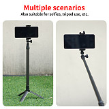 XT-XINTE Carbon Fiber Selfie Stick 5-Section Adjustable Pole with Phone Clamp for power banks for IPhone 12 series/13 series for Huawei P50/VIVO X80/Xiaomi 12S series for Samsung S22 series and other mobile phones