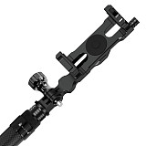 XT-XINTE Carbon Fiber Selfie Stick 5-Section Adjustable Pole with Phone Clamp for power banks for IPhone 12 series/13 series for Huawei P50/VIVO X80/Xiaomi 12S series for Samsung S22 series and other mobile phones