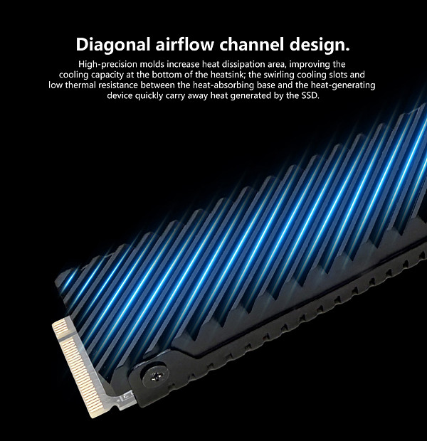 Aluminum M.2 SSD Heatsink solid-state heat dissipation vest computer heatsink strong wind power fast cooling