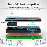 M.2 NVMe SSD Heatsink with Turbo Cooling Fan, Aluminum Alloy NGFF Solid State Drive Cooler Armor for Desktop PC