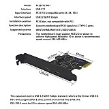 USB 3.2 expansion card GEN1 adapter 5Gbps TYPE-C front and back plug uPD720202 main control adapter card (dual port TYPE-PCI-E1X)