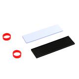 M.2 NVMe SSD Heatsink with Turbo Cooling Fan, Aluminum Alloy NGFF Solid State Drive Cooler Armor for Desktop PC