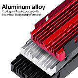 Active Aluminum M.2 NVMe SATA SSD Heatsink with Turbo Fan, High Airflow Solid State Drive Cooler Armor, Prevent Thermal Throttling for Desktop PC PS5