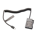 EN-EL14A Type-C PD Dummy Battery 9V DC Power Supply Cable for Nikon D5600 D5300 D3400 Camera External USB-C Power Bank Adapter
