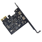 USB 3.2 expansion card GEN1 adapter 5Gbps TYPE-C front and back plug uPD720202 main control adapter card (dual port TYPE-PCI-E1X)