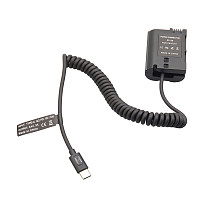 EN-EL15C EN-EL15 Type-C PD Dummy Battery 9V DC Power Supply Spring Cable for Nikon Z8 Z7II ZF Z6 Z5 D850 D750 Camera External USB-C Power Bank Adapter