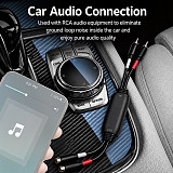 2RCA to 2RCA Audio Ground Loop Isolator, Car Stereo Noise Filter Suppressor, Eliminates Alternator Buzz & Electrical Current Hum