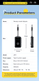Bluetooth-compatible 6.0 2-in-1 Audio Transmitter Receiver, AUX Adapter, TF Card Play