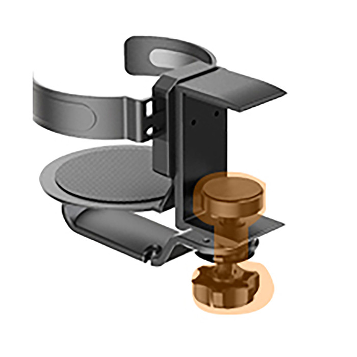 2-in-1 Aluminum Alloy Bracket For Headphone & Cup Holder, Desk Clamp & Wall Mount Organizer