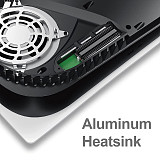 Active Aluminum M.2 NVMe SATA SSD Heatsink with Turbo Fan, High Airflow Solid State Drive Cooler Armor, Prevent Thermal Throttling for Desktop PC PS5