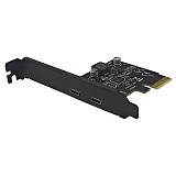 USB 3.2 expansion card GEN1 adapter 5Gbps TYPE-C front and back plug uPD720202 main control adapter card (dual port TYPE-PCI-E1X)
