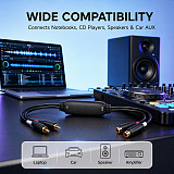 2RCA to 2RCA Audio Ground Loop Isolator, Car Stereo Noise Filter Suppressor, Eliminates Alternator Buzz & Electrical Current Hum