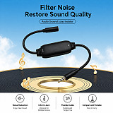 3.5mm to 3.5mm Audio Ground Loop Isolator, Car Stereo Noise Filter Suppressor, Eliminates Alternator Buzz & Electrical Current Hum